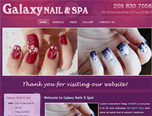 Tablet Screenshot of galaxynailsnspa.com
